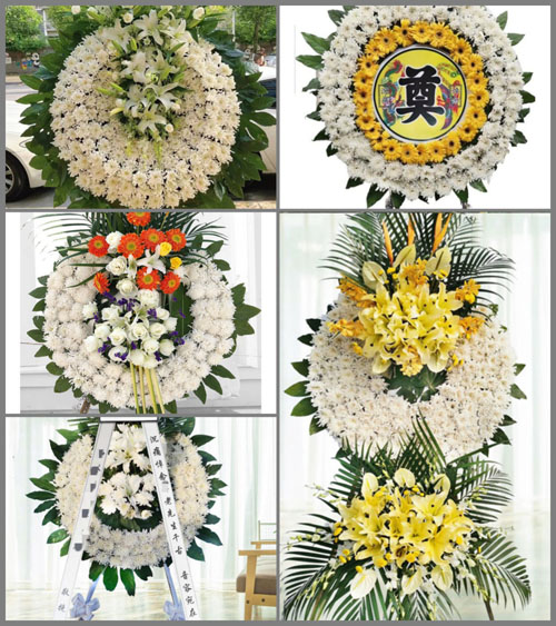 浙江省丽水青田县季宅乡花圈速递